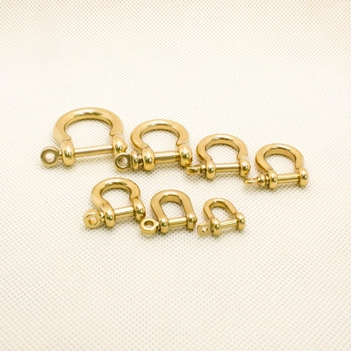 Brass Horseshoe Screw Shackle