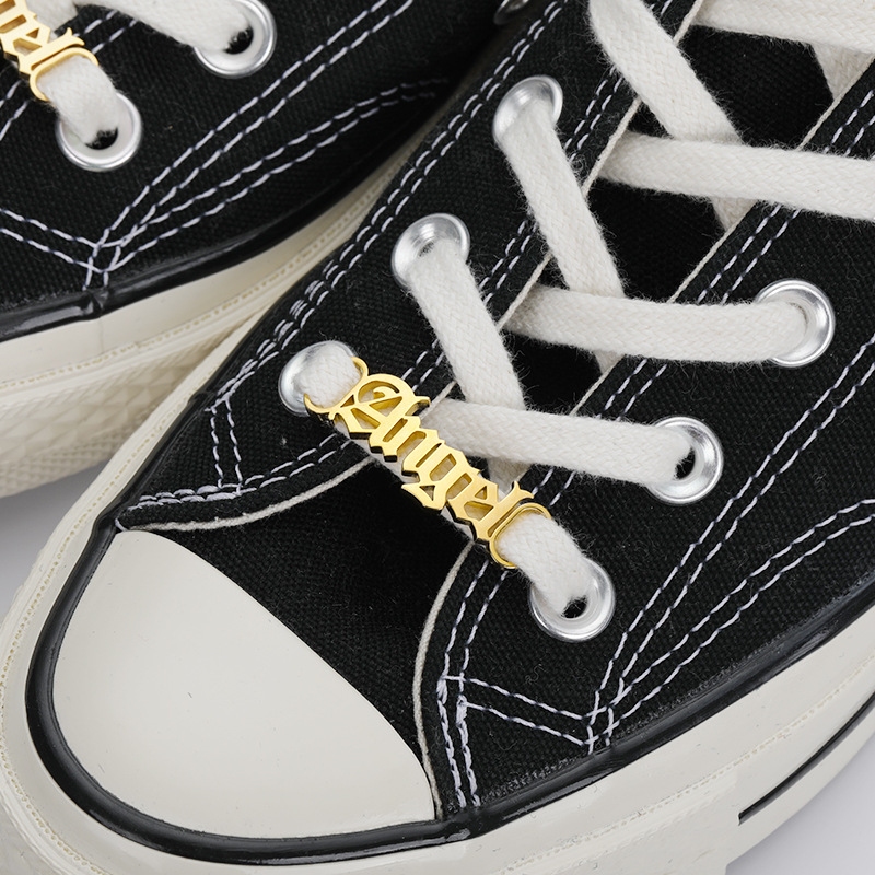 Custom 3D Die-Cut Metal Lace Nameplate for Sneakers