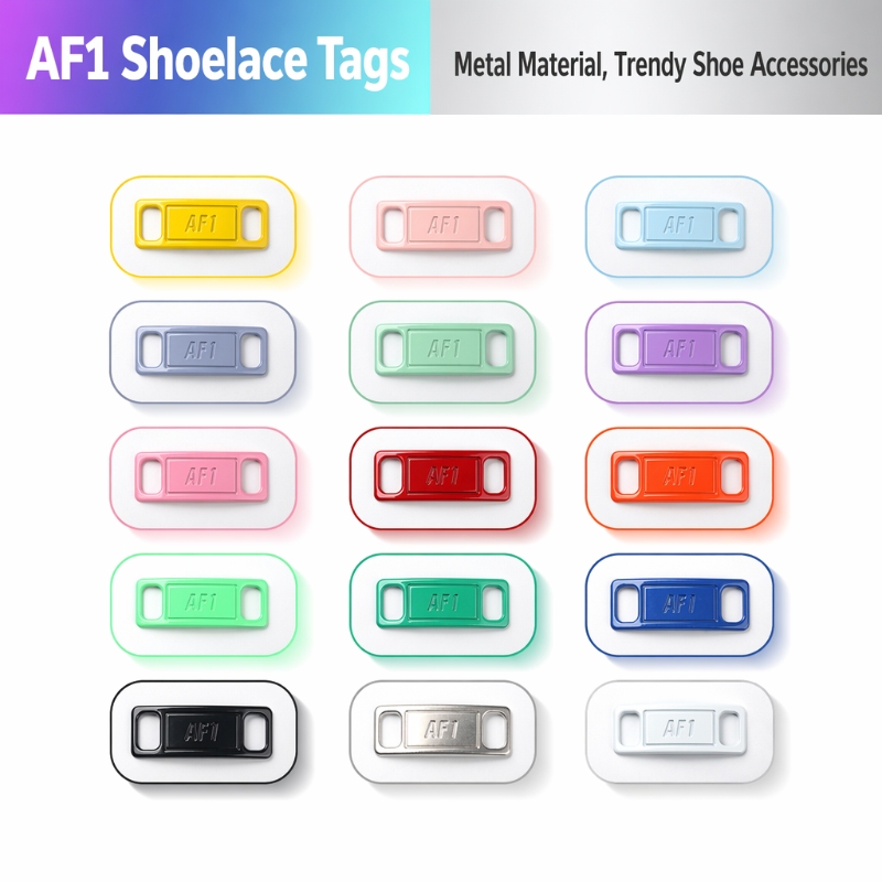 Metal Shoelace Tags (Dubrae) in 15 Baked-Enamel Colours