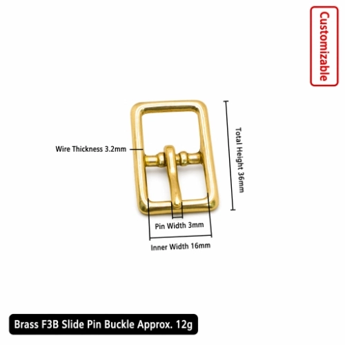 Brass Slide Pin Buckle F3B