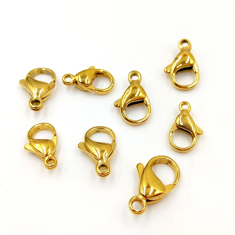 Titanium Steel 316L PVD 18K Gold Lobster Clasp